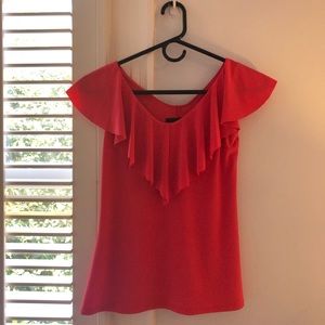 Ruffle V neck Top